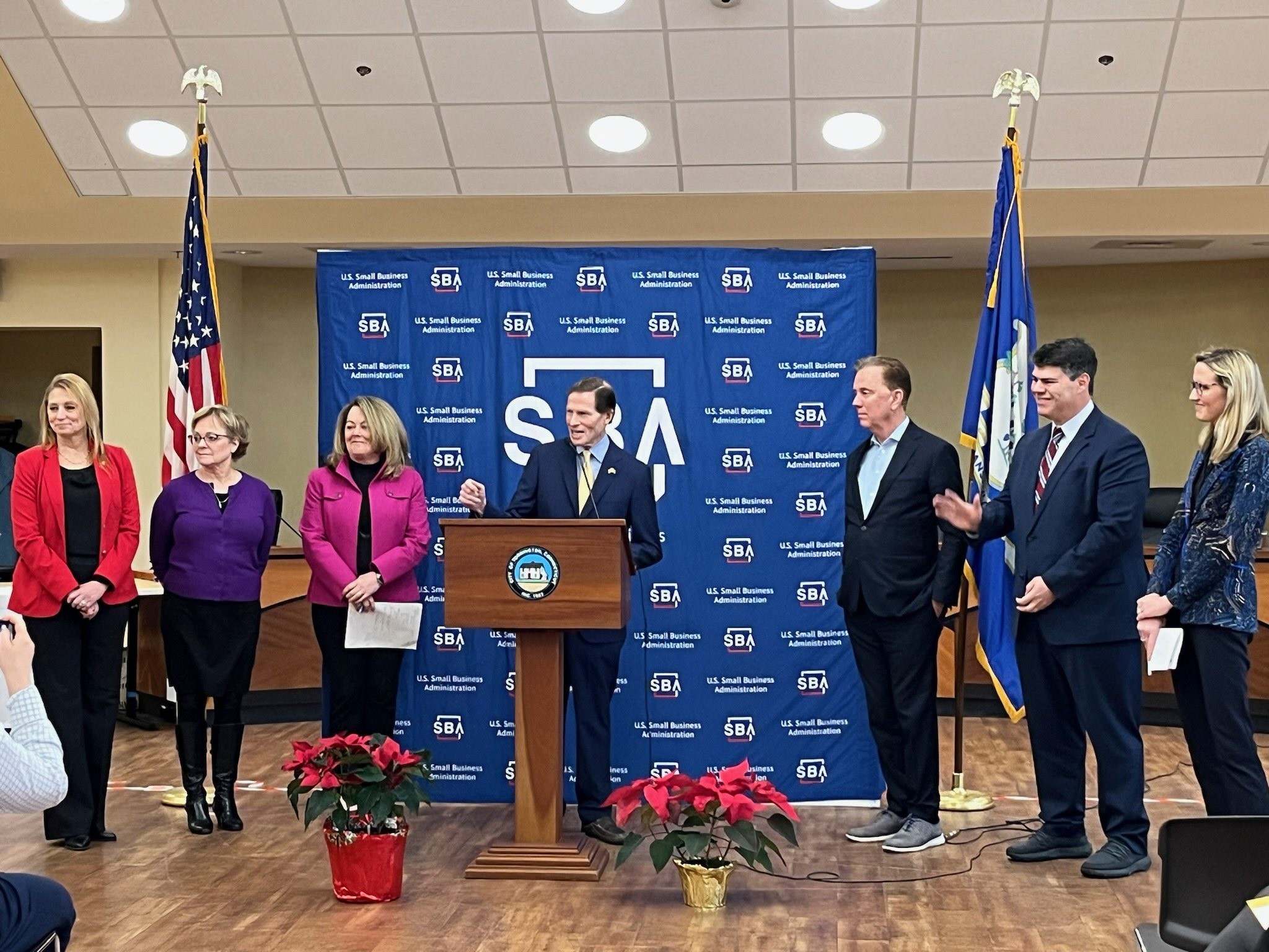 Blumenthal joined a Small Business Administration (SBA) announcement designating Torrington a business HUB.